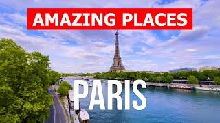 Travel to Paris city France  Vacation nature tourism review tours  Drone 4k video  Paris