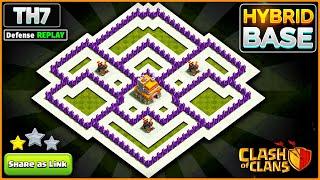 NEW BEST TH7 HYBRIDTROPHY Base 2024  COC Town Hall 7 Hybrid Base Design – Clash of Clans