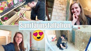 Bauvlog N°30  Ein RIESEN Schritt  Sanitärinstallation  1€ Blumen 