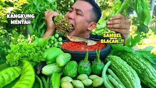 MAKAN 15 JENIS SAYURAN MENTAH TANPA NASI - SAMBAL BLACAN - LALAPAN MENTAH