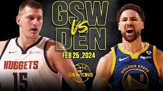 Golden State Warriors vs Denver Nuggets Full Game Highlights  Feb 24 2024  FreeDawkins