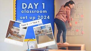 Teaching VLOG  CLASSROOM Setup Day 1  Year 4 UK  SEPTEMBER new start  Petite Primary