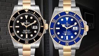 Rolex Submariner Steel 18K Yellow Gold Watches Blue Dial Black Dial 116613  SwissWatchExpo