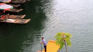 Balsa de bambú en Yangshuo · China