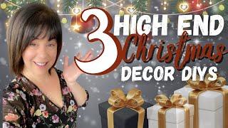 3 HIGH END Christmas Decor DIYs for CHEAP  Easy High End Christmas projects