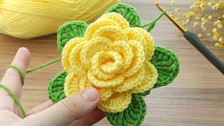 Wow Amazingyou wont believe I did this  Very easy crochet rose flower motif making for beginners