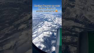 What a surreal view from the window seat  #denver #travelcouple #rockymountains