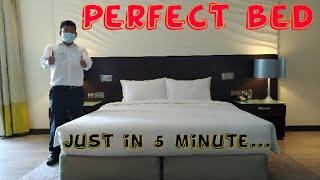 How to make bed  perfect bed making  hotel bed linen luxury bedding