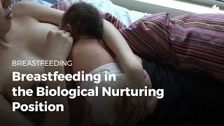 Breastfeeding in the biological nurturing position  Breastfeeding