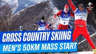 Cross-Country Skiing Mens 50km Mass Start Free  Full Replay  #Beijing2022