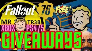FALLOUT 76 GIVEAWAY LIVE - FREE LEGENDARY ITEMS - RARE PLANS - XBOX & PS45