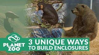 PLANET ZOO  3 UNIQUE WAYS TO BUILD ENCLOSURES Habitat Building Guides & Tips