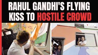 Bharat Jodo Nyay Yatra  Rahul Gandhis Flying Kisses For Assam Crowd Shouting Modi Modi