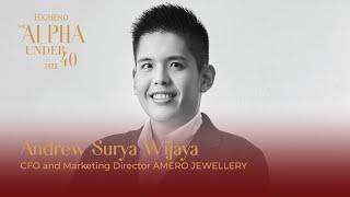 Andrew Surya Wijaya Seni Kreativitas  The Alpha Under 40 2023