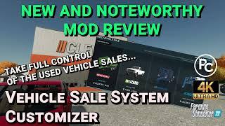 Vehicle Sale System Customizer  Mod Review  Farming Simulator 22