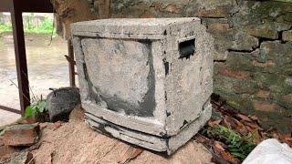 Restoration SONY TV produced in 1990  Antique television restore  Restore old color TV