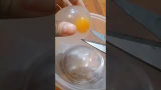 cutting open egg stress ballthe fidget was already broken