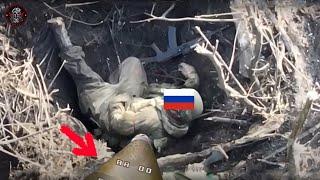Horrifying Moment How Ukrainian FPV drones hunt one by one Russian soldiers hiding in trenches