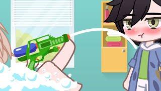 sprays water from a watergun  gacha club  gacha life  gacha? Read description