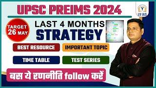 UPSC Prelims 2024 Strategy  4 months Plan for UPSC Prelims   Strategy with Resources & Timeline