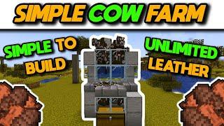 EASIEST Automatic Cow Farm Tutorial Java & Bedrock - Minecraft 1.20