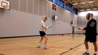 Fencing lesson foil. Leçon descrime - fleuret