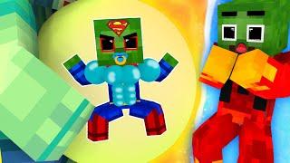 Monster School  Baby Zombie  x Squid Game Doll Become SuperMan-  Minecraft Animation