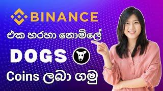 Binance වෙතින් නොමිලේ Dogs Coins  Free Earn Dogs Coin  Binance Launchpool Sinhala  Dogs Coin Earn