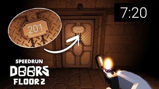 I FOUND 201 DOOR  │ DOORS FLOOR 2 WORLD RECORD SPEEDRUN *720* │ RTX