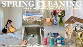 massive SPRING CLEANING + ORGANIZATION *deep cleaning video* 2024  very satisfying + motivating