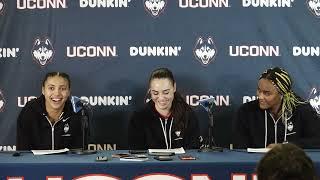 Azzi Fudd Nika Muhl and Aaliyah Edwards Postgame Conference - Northeastern 1110