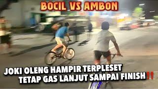 2 JOKI OLENG SAAT START TETAP GASS‼️BOCIL LASVEGASAMBON BALAP ONTHEL BMX SURABAYA