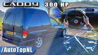 2001 VW Caddy 1.9 TDI 300HP *BIG TURBO*  100-200 ACCELERATION & AUTOBAHN POV by AutoTopNL