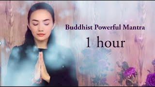 BUDDHIST POWERFUL MANTRA NO ADS in video Chanting 1 hour in Sanskrit  Amitayus 