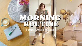 روتين صبحگاهی من با قهوه، برنامه ریزی هفتگی و آنباکسینگ خریدهام   My Productive Morning Routine