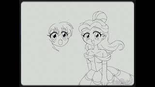 Belle and Nala Disney Princess 1990s Anime Screenshot Speedpaint