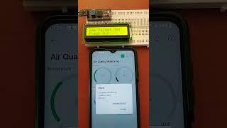 Air Quality Monitoring with XIAO ESP32 C6 #shorts #airquality #airqualityindex #mq135 #dht11