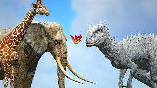 Ark Survival - GIANT GIRAFFE n ELEPHANT vs INDOMINUS REX n OTHER GIANT DINOS Ep.310
