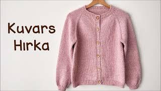 Kuvars Hırka  Yakadan Başlanan Kolay Dikişsiz Yetişkin Hırkası   Simple Raglan Cardigan