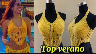 TOP VERANO a crochet facil de tejer 