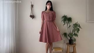 4K 여성 패션 브랜드 SOUP 원피스 투피스 소개하기  이블린 패션 룩북  여성 패션 추천