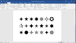How to insert star symbols in Word How to find star symbol in Word