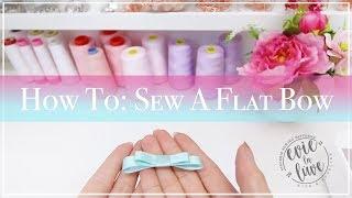 How To Sew A Flat Bow
