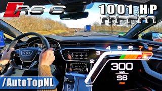 1001HP AUDI RS6 C8 MTM  300KMH on GERMAN AUTOBAHN by AutoTopNL