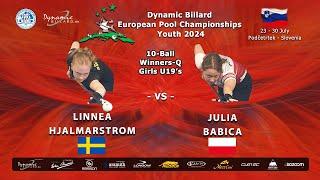 Day 3 Youth The 10-ball discipline Dynamic Billard European Pool Championships Youth 2024.