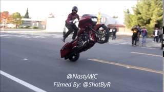 Crazy Bagger Harley Wheelie  #ShotByR