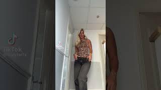 Sexy Swedish woman modeling leopard print crop top and denim jeans #asmr #trending #fashion