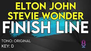 Elton John Stevie Wonder - Finish Line - Karaoke Instrumental