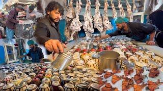 Amazing Street Food in Kabul Afghanistan  Traditional Chainaki Food in old KABUL