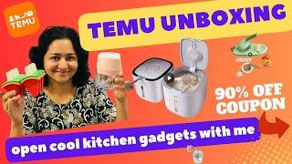 TEMU UNBOXING 2024  See MY NEW KITCHEN FAVOURITES from TEMU  +  90% OFF CHECKOUT CODE 